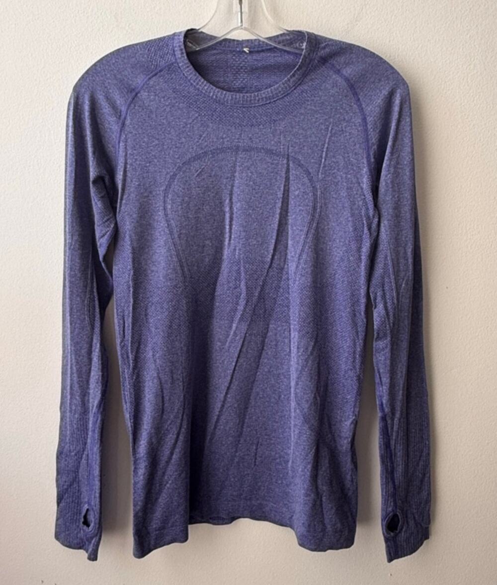 Lululemon Swiftly Tech Purple Shirt Longsleeve Crew Athletic Active Sports Top M